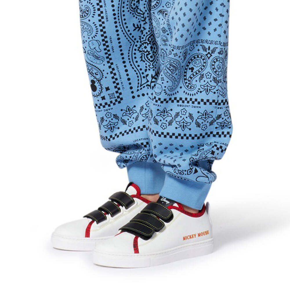 MARC JACOBS-White Mickey Mouse Velcro Trainers | Childrensalon Outlet