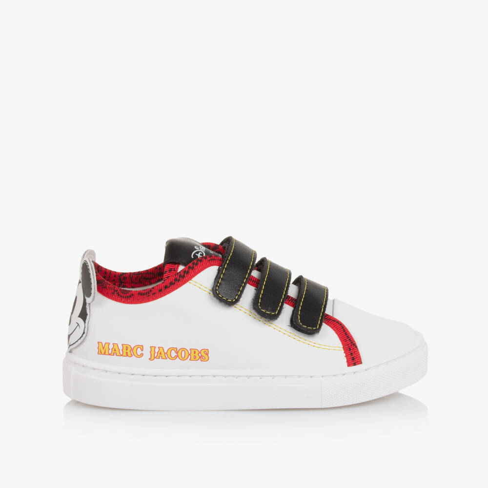 MARC JACOBS-White Mickey Mouse Velcro Trainers | Childrensalon Outlet