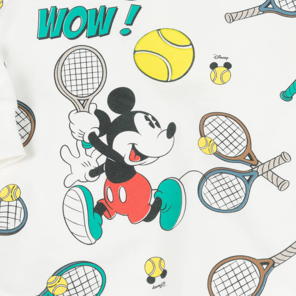 MARC JACOBS-White Mickey Print Sweatshirt | Childrensalon Outlet