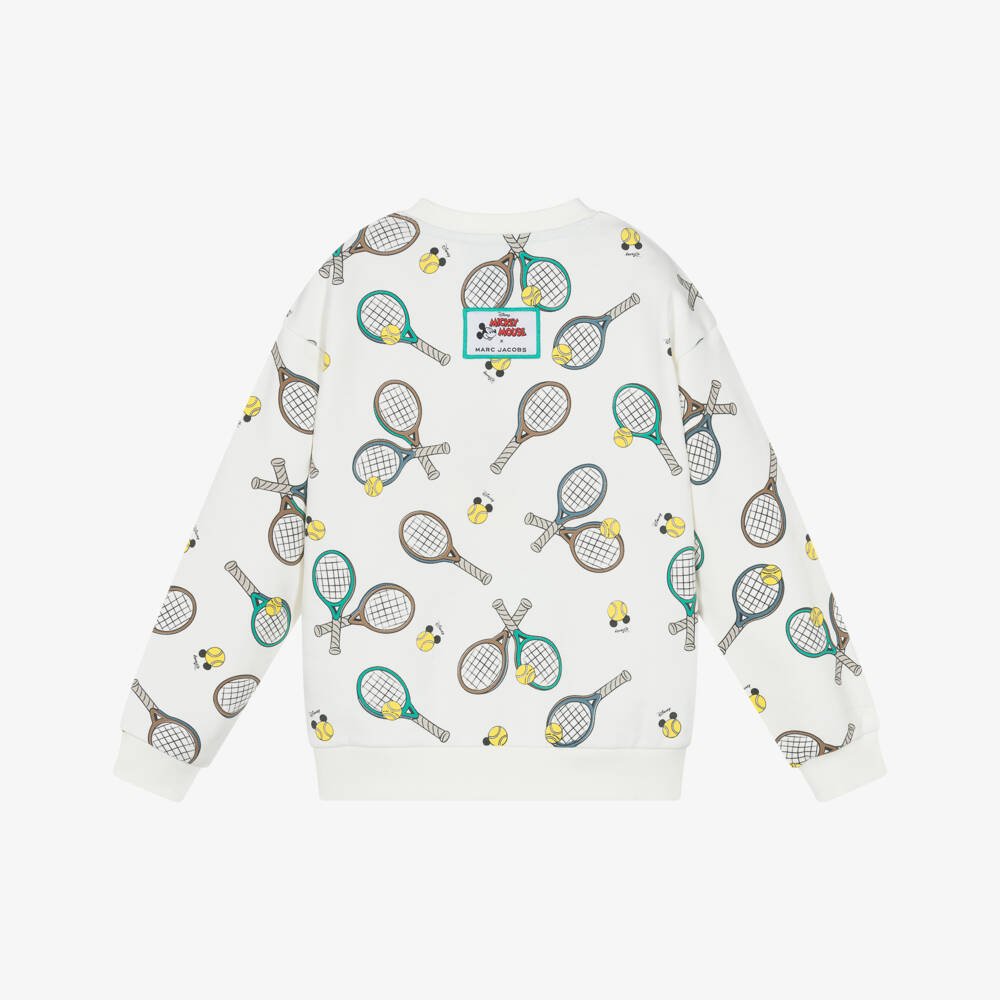 MARC JACOBS-White Mickey Print Sweatshirt | Childrensalon Outlet