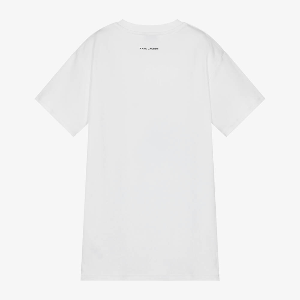 MARC JACOBS-White Printed Bag Dress | Childrensalon Outlet