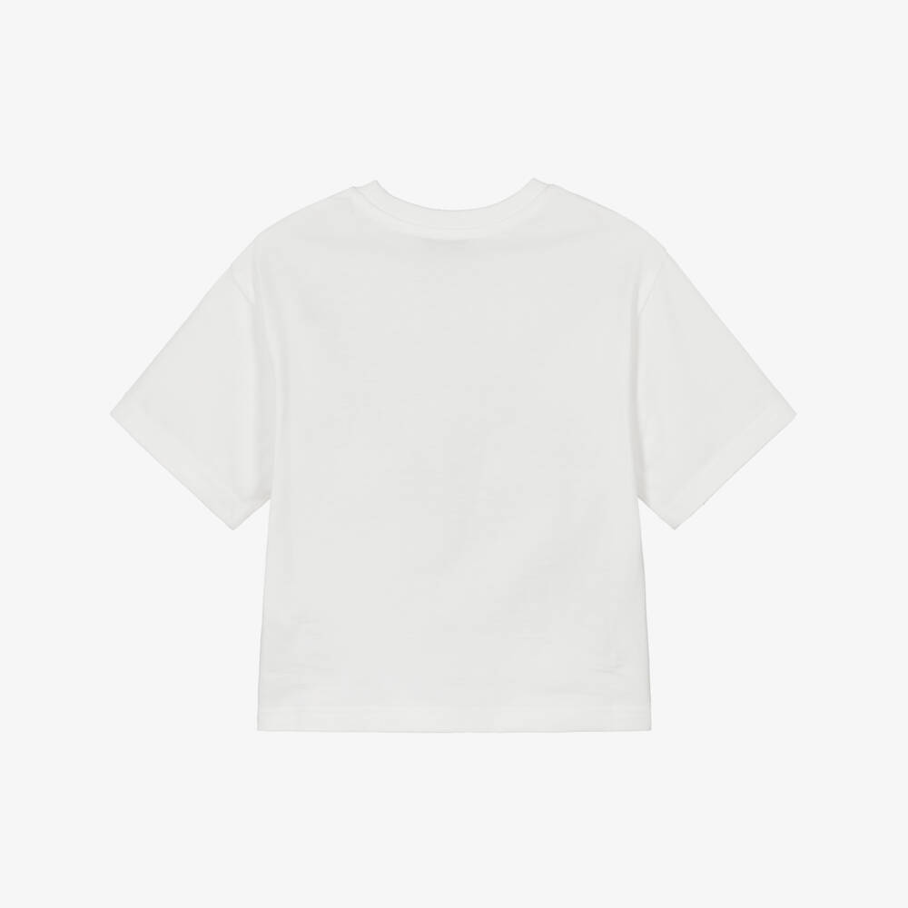MARC JACOBS-White Printed Bag Ss Tshirt | Childrensalon Outlet