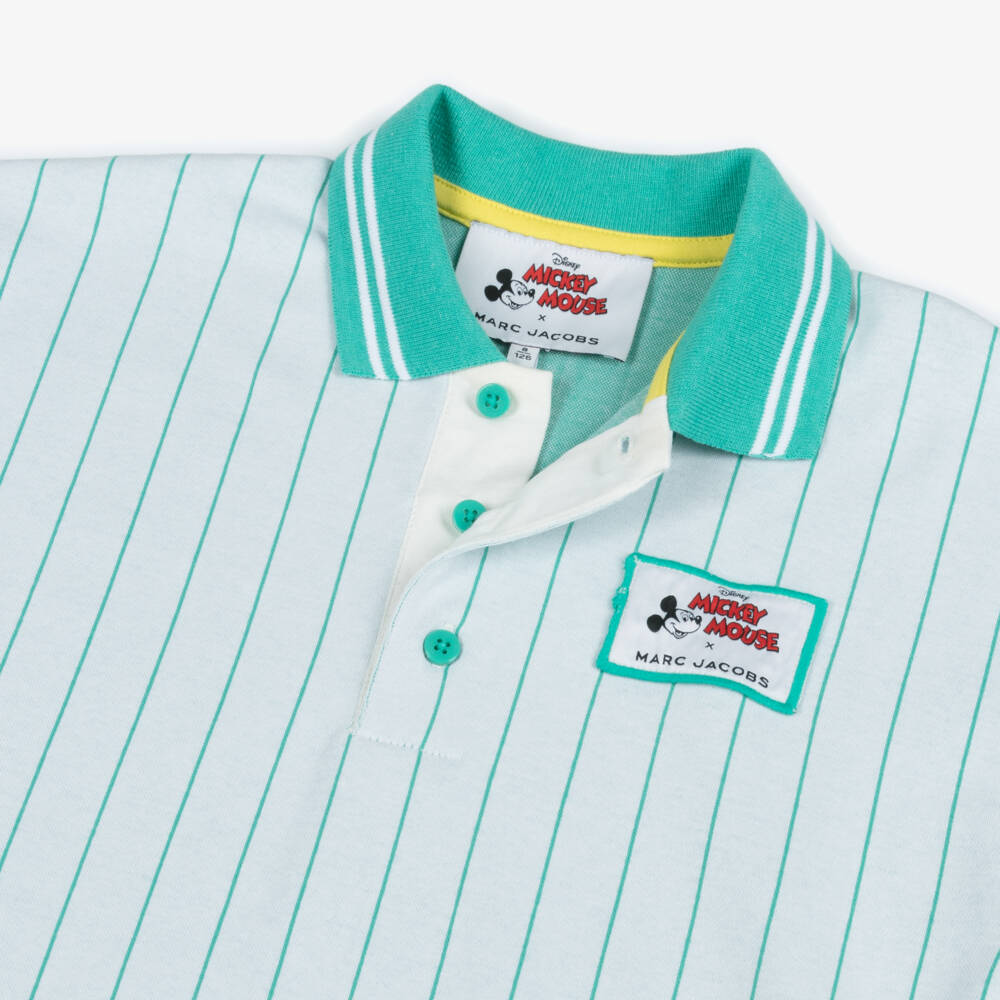 MARC JACOBS-White Striped Polo Shirt | Childrensalon Outlet