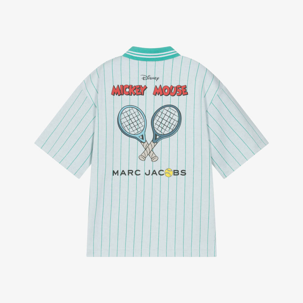 MARC JACOBS-White Striped Polo Shirt | Childrensalon Outlet