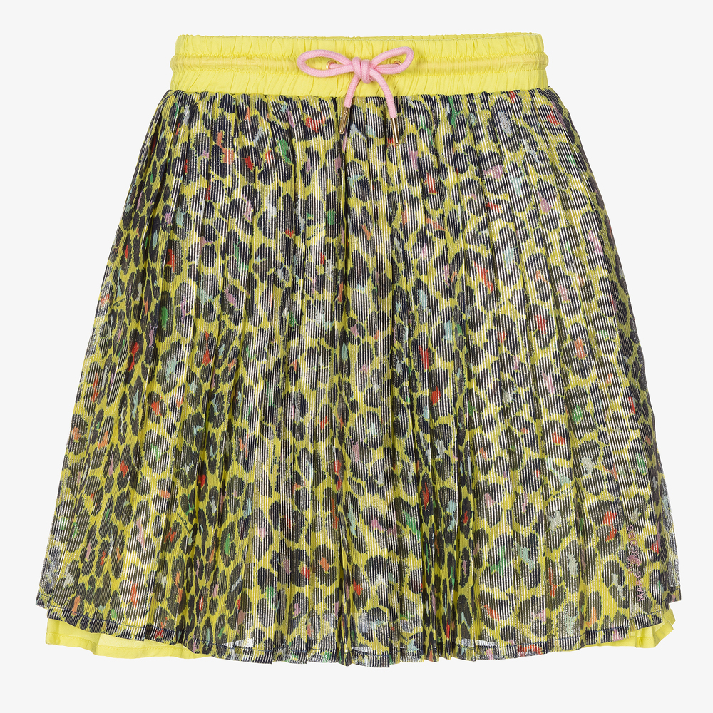 MARC JACOBS - Yellow Cheetah Pleated Skirt | Childrensalon