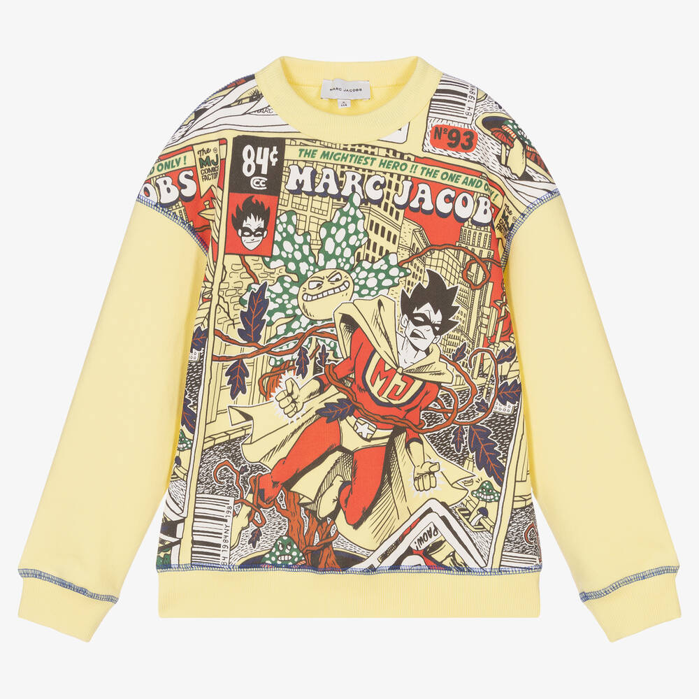 MARC JACOBS - Gelbes Sweatshirt mit Comic-Print | Childrensalon