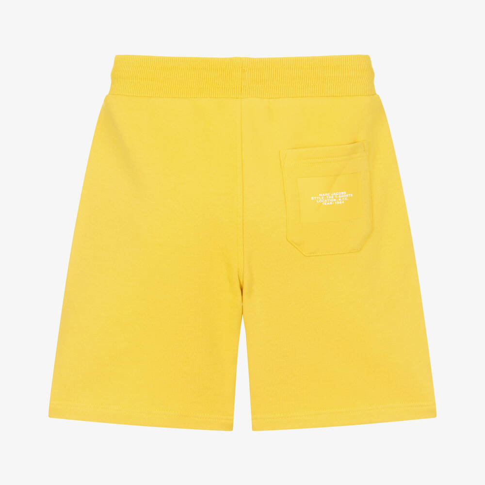MARC JACOBS-شورت قطن جيرسي لون أصفر | Childrensalon Outlet