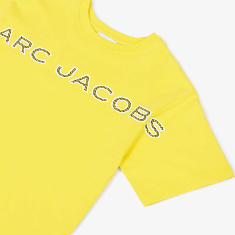MARC JACOBS-Yellow Logo Ss Tshirt | Childrensalon Outlet