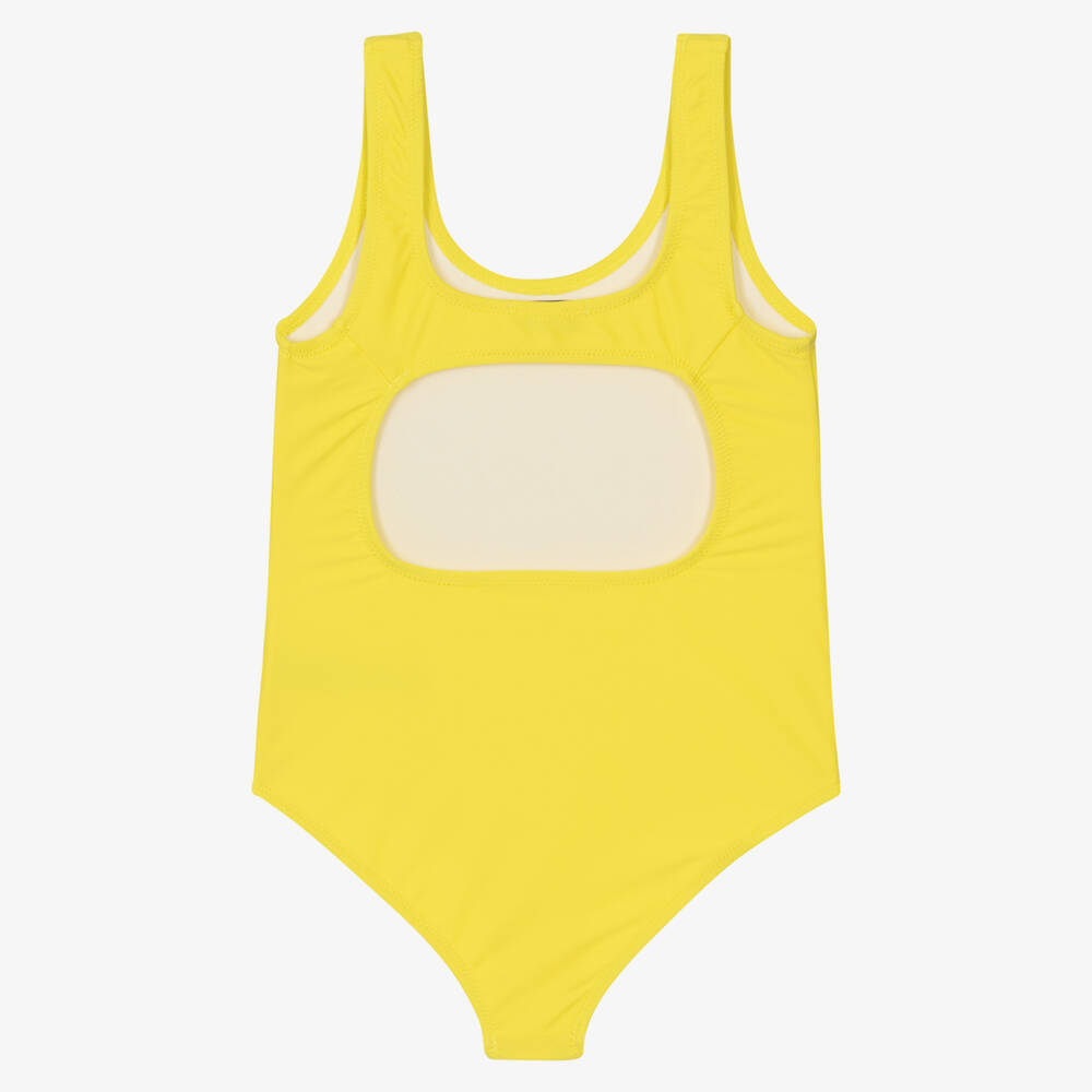 MARC JACOBS-Yellow Logo Swimsuit | Childrensalon Outlet