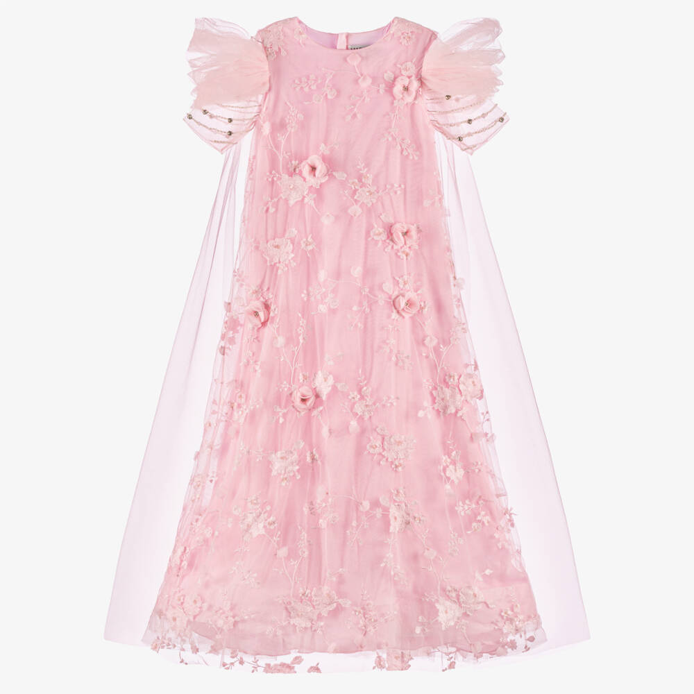 Marchesa Kids Couture-فستان تول دانتيل وردي للبنات | Childrensalon Outlet