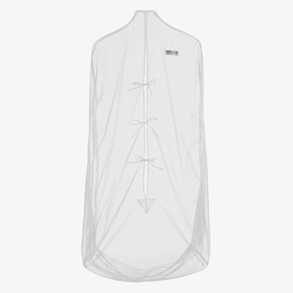 Marchesa Kids Couture-Girls Elegant White Embellished Tulle Gown | Childrensalon Outlet