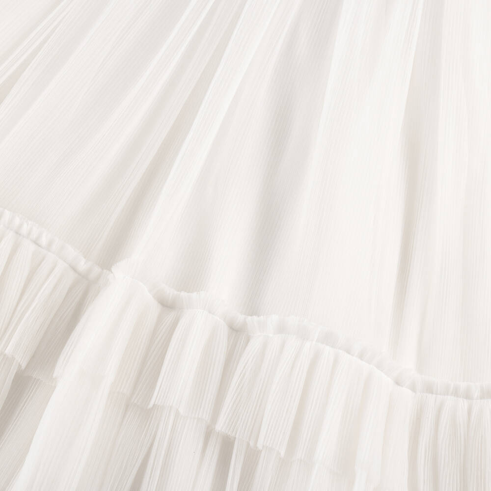 Marchesa Kids Couture-Girls Elegant White Embellished Tulle Gown | Childrensalon Outlet