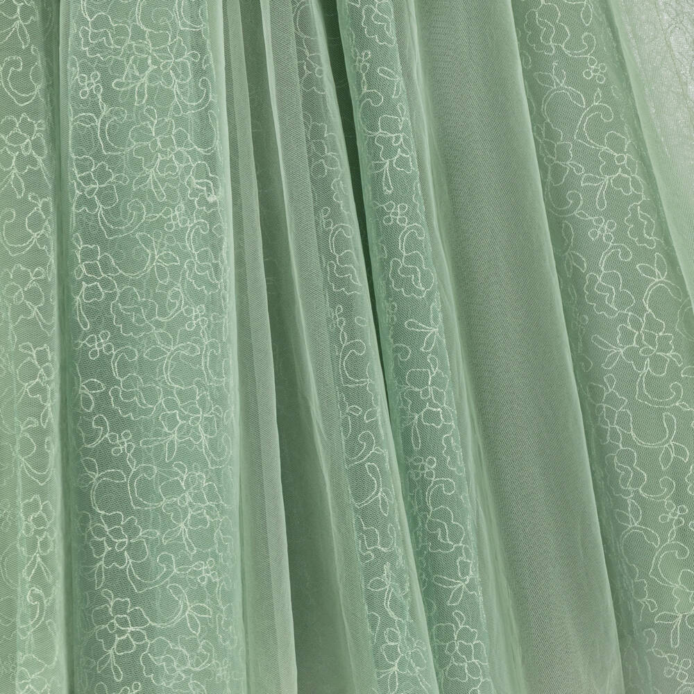 Marchesa Kids Couture-Girls Green Embroidered Tulle Lace Maxi Dress | Childrensalon Outlet