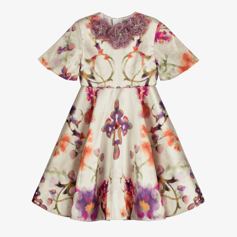 Marchesa Kids Couture-Girls Ivory Floral Dress | Childrensalon Outlet