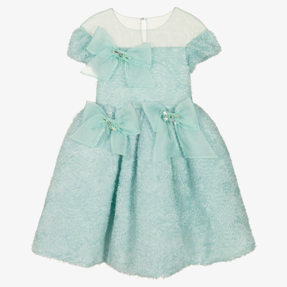 Marchesa Kids Couture - Мятно-зеленое платье из тюля | Childrensalon