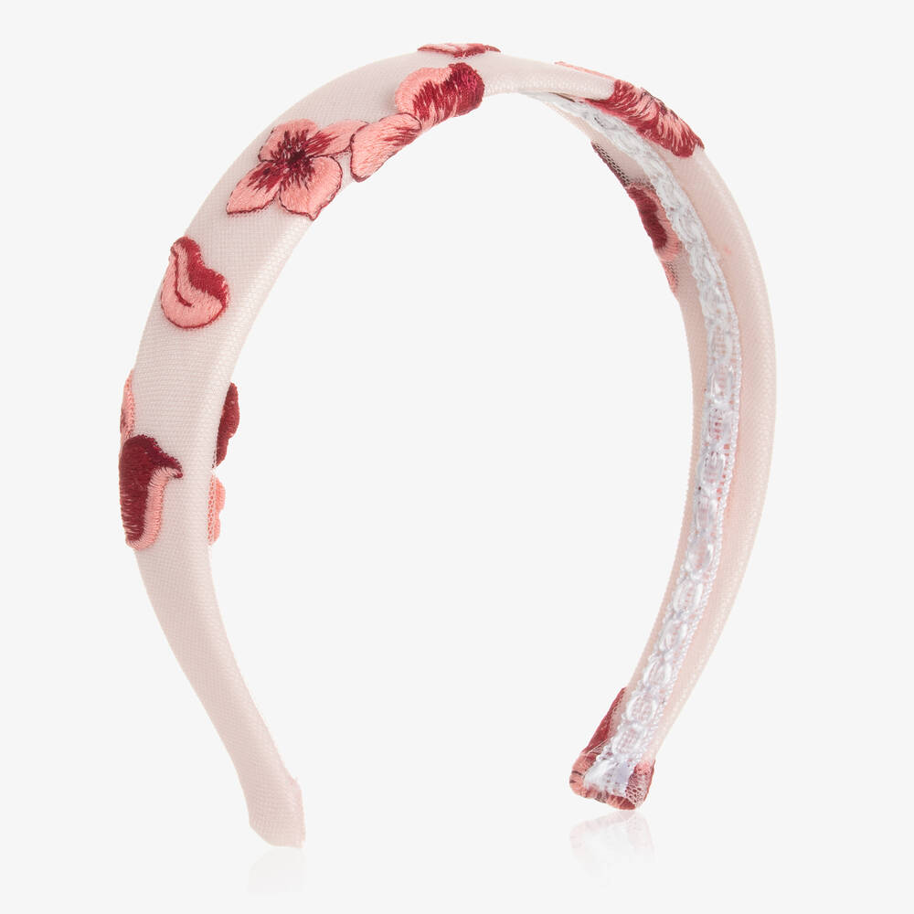 Marchesa Kids Couture - Girls Pink Floral Hairband | Childrensalon