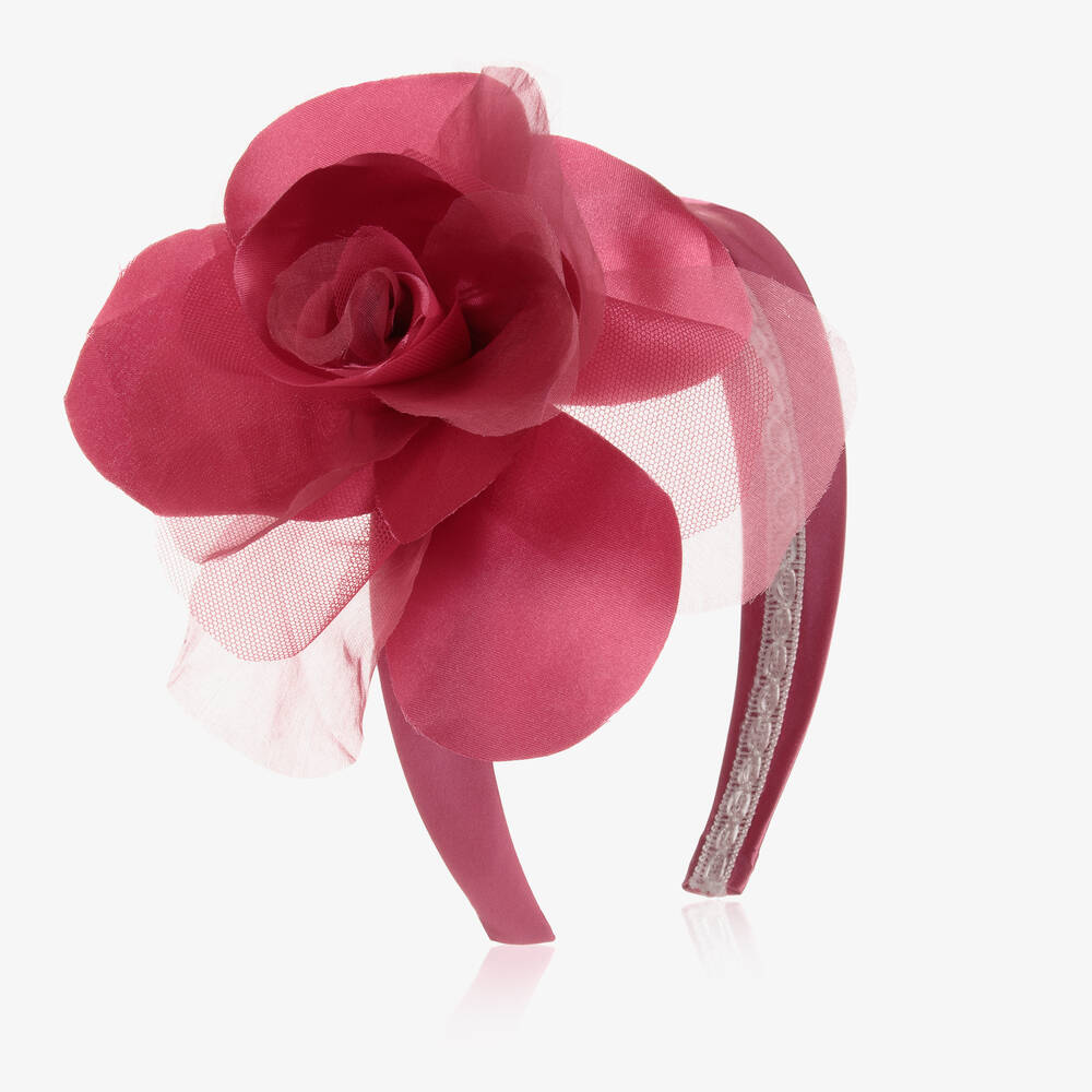 Marchesa Kids Couture - Bandeau rose à fleur Fille | Childrensalon