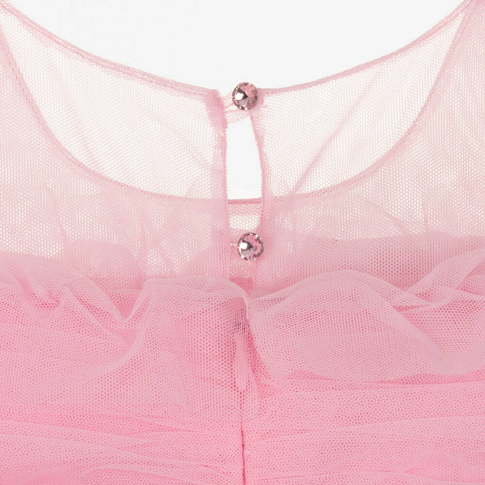 Marchesa Kids Couture-Girls Pink Tulle Bow Dress | Childrensalon Outlet