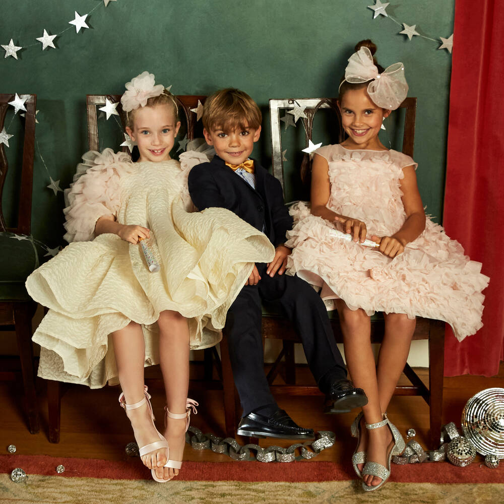 Marchesa Kids Couture-Girls Rose Organza & Tulle Gown | Childrensalon Outlet