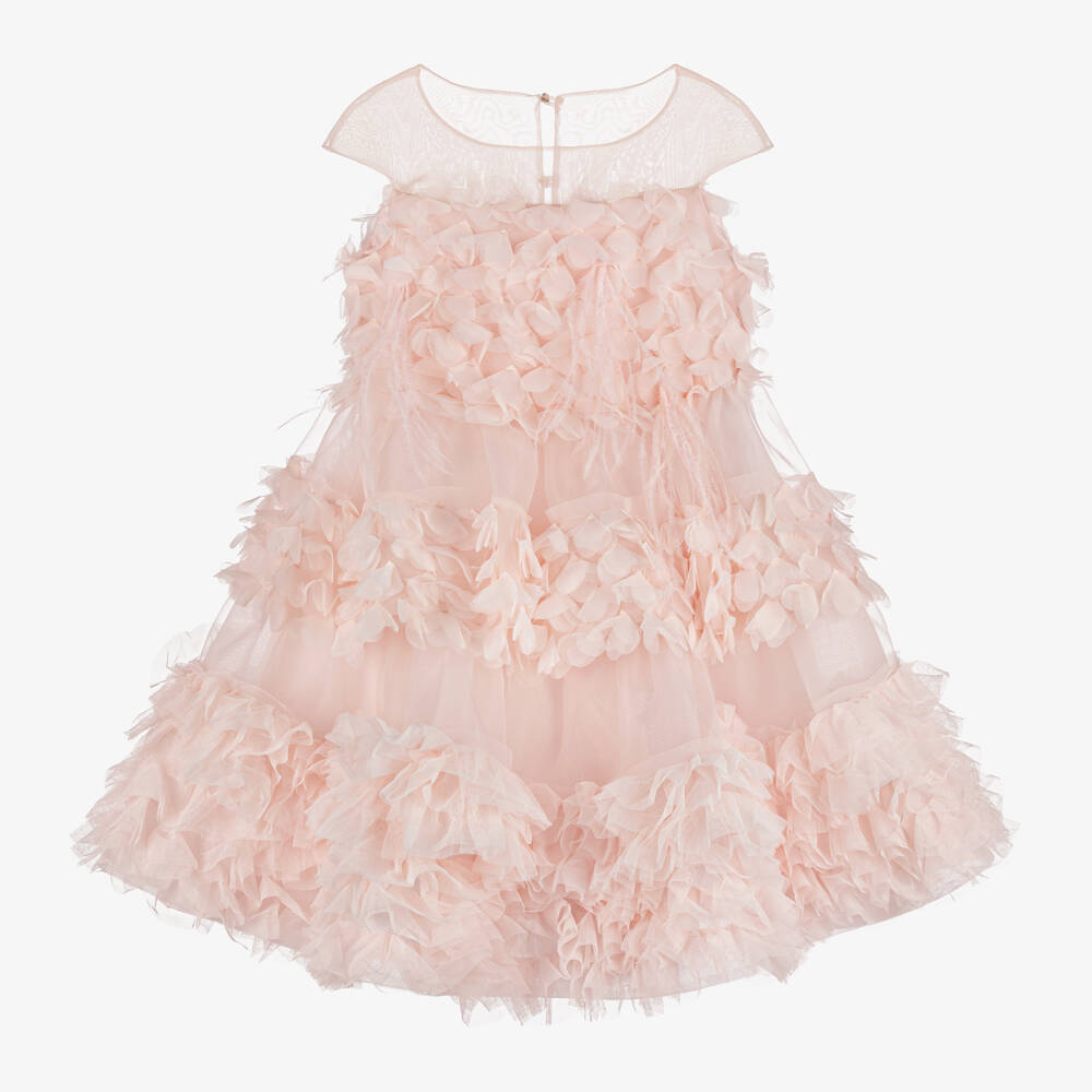 Marchesa Kids Couture-Girls Rose Organza & Tulle Gown | Childrensalon Outlet