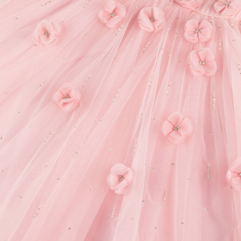 Marchesa Kids Couture-Girls Rosy Floral Sequin Gown | Childrensalon Outlet