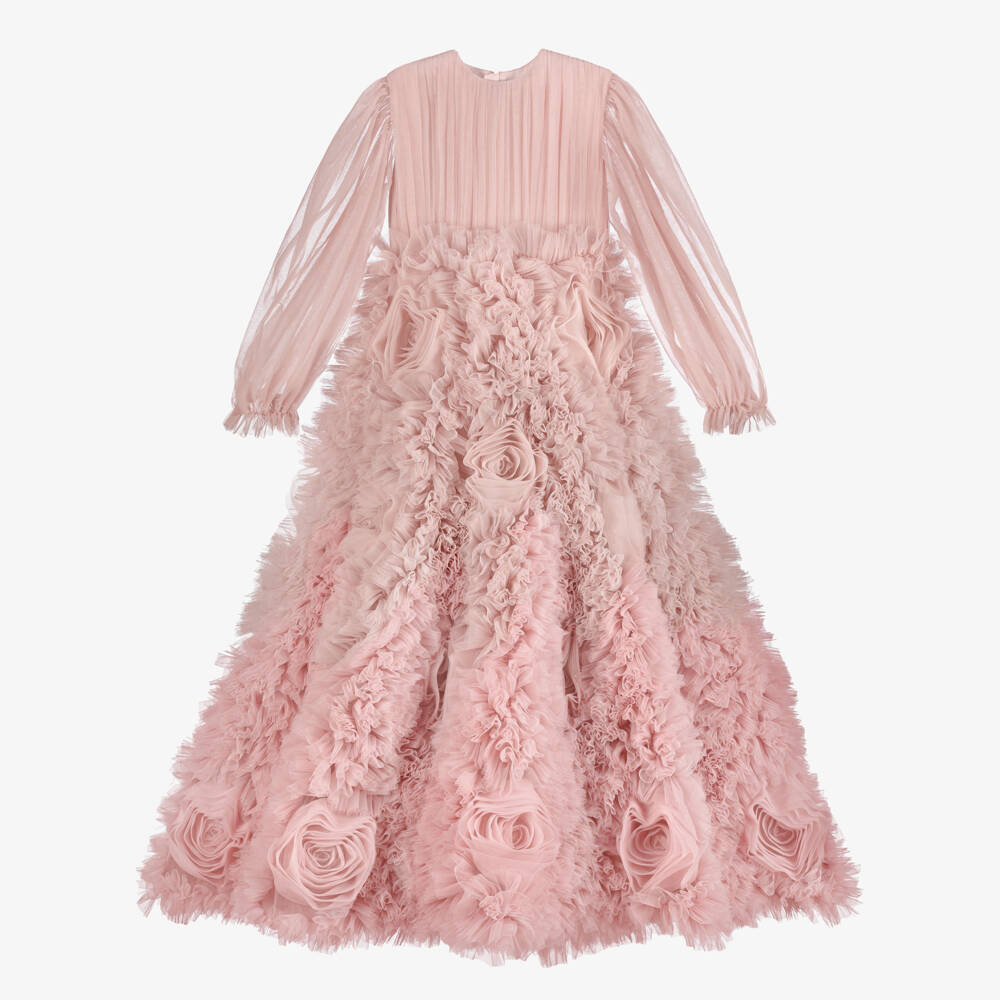 Marchesa Kids Couture-Girls Tulle Gown with Ruffles | Childrensalon Outlet