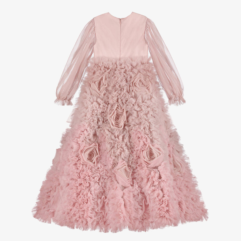 Marchesa Kids Couture-Girls Tulle Gown with Ruffles | Childrensalon Outlet