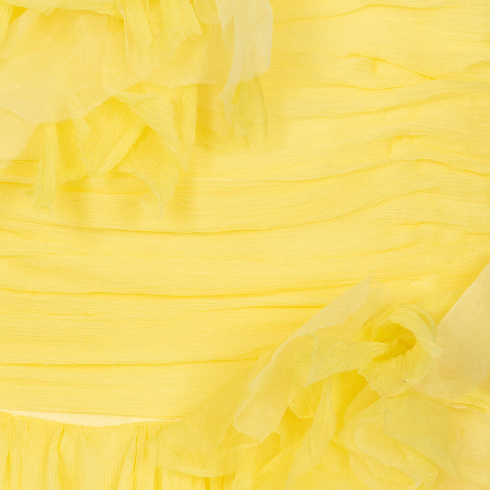 Marchesa Kids Couture-Girls Yellow Silk Dress | Childrensalon Outlet