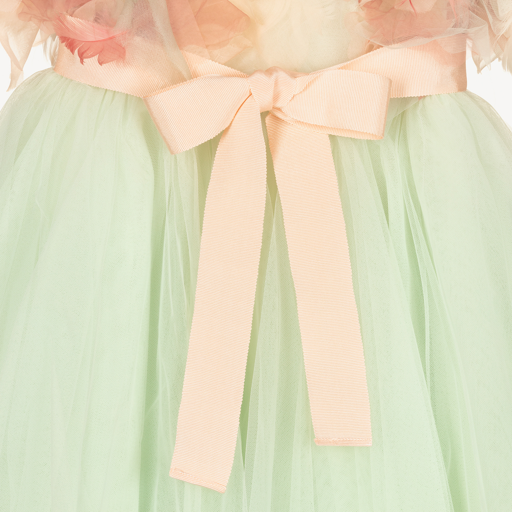 مارشيزا كيدز كوتور-فستان تول لون أخضر وزهري | Childrensalon Outlet