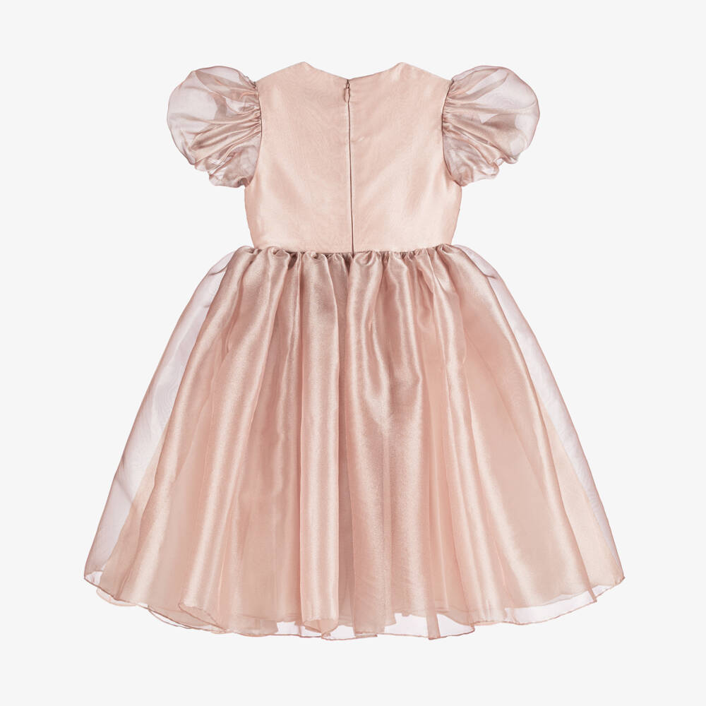 Marchesa Kids Couture-Pink Diamante Bow Dress | Childrensalon Outlet