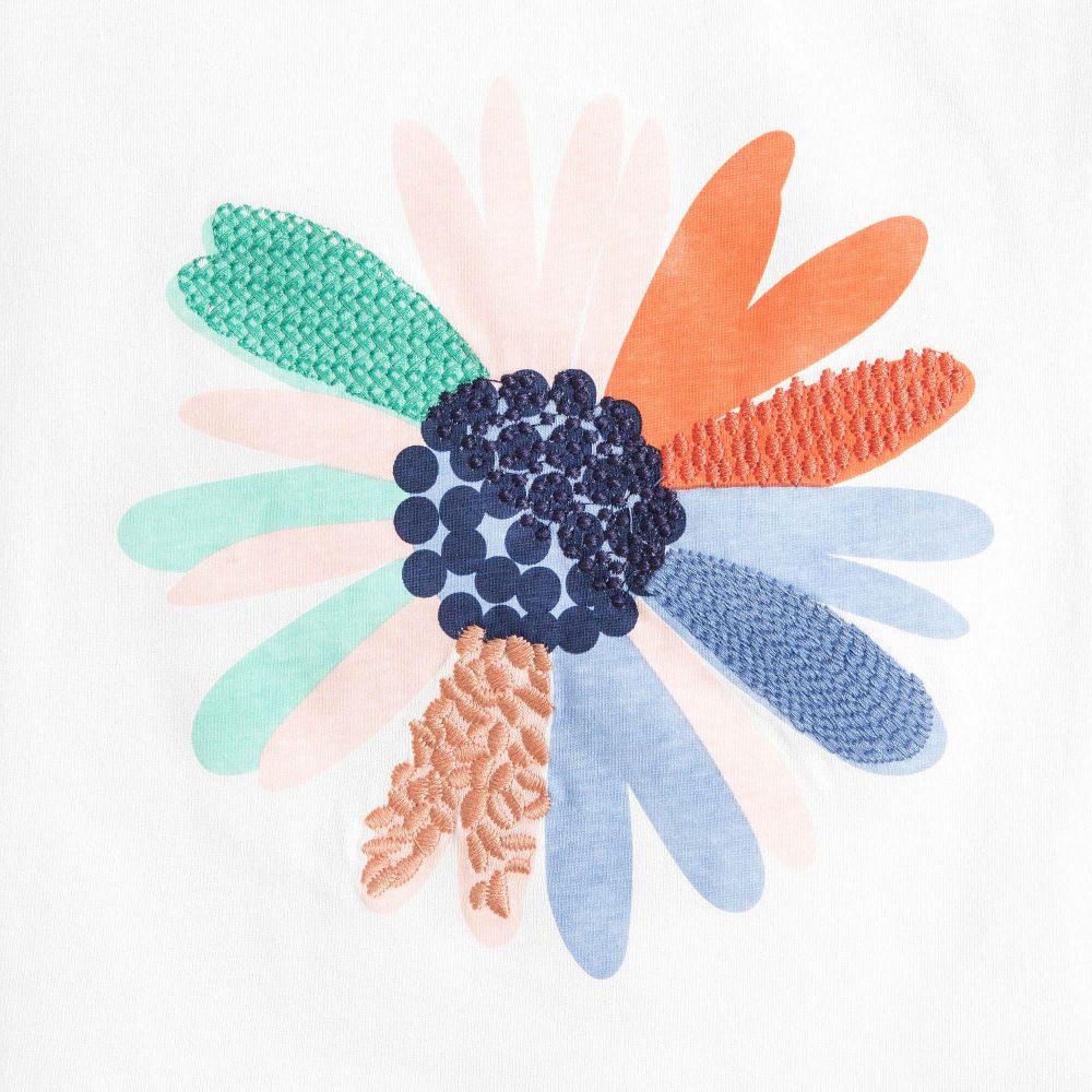 Margherita Kids-تيشيرت قطن لون أبيض للبنات | Childrensalon Outlet