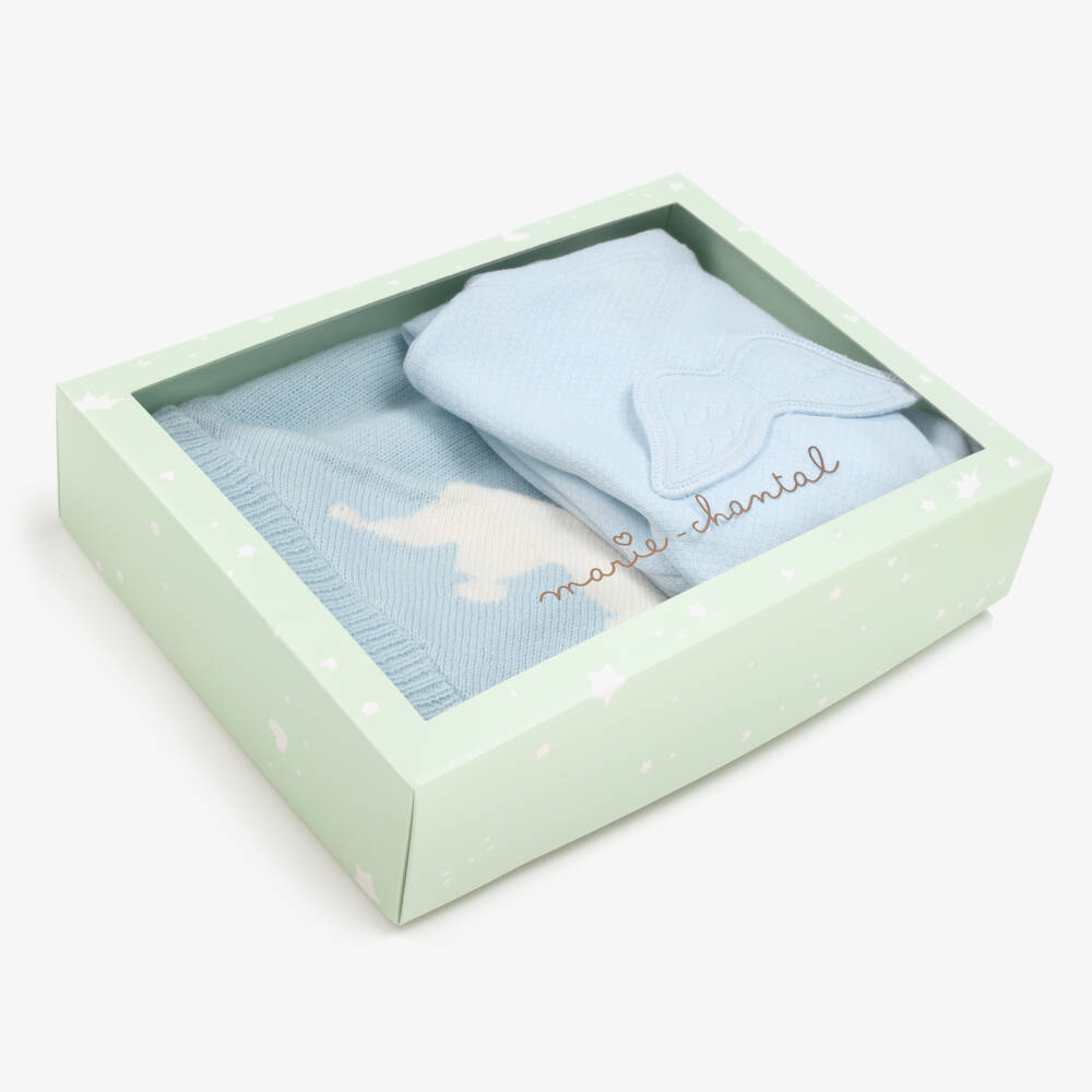 Marie-Chantal-Boys Azure Pima Cotton Ensemble | Childrensalon Outlet