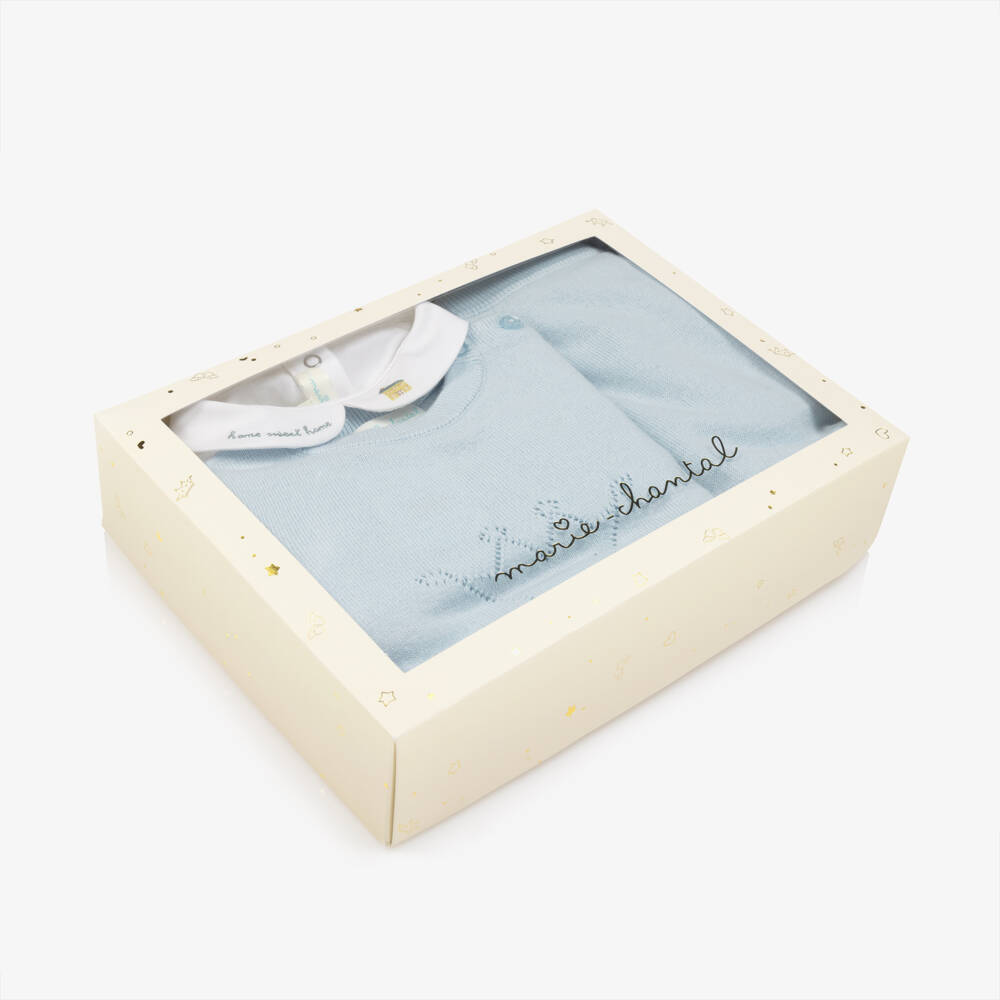 Marie-Chantal-Boys Blue Cozy Knit Ensemble | Childrensalon Outlet