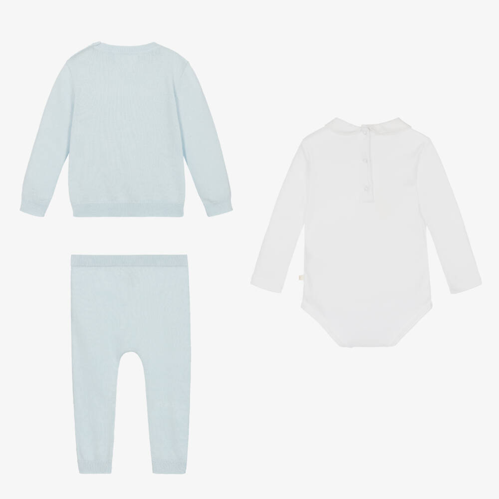 Marie-Chantal-Boys Blue Cozy Knit Ensemble | Childrensalon Outlet