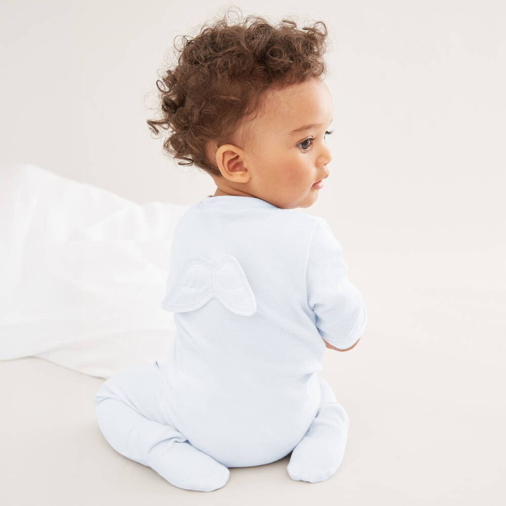 Marie-Chantal-Boys Heavenly Blue Winged Onesie | Childrensalon Outlet