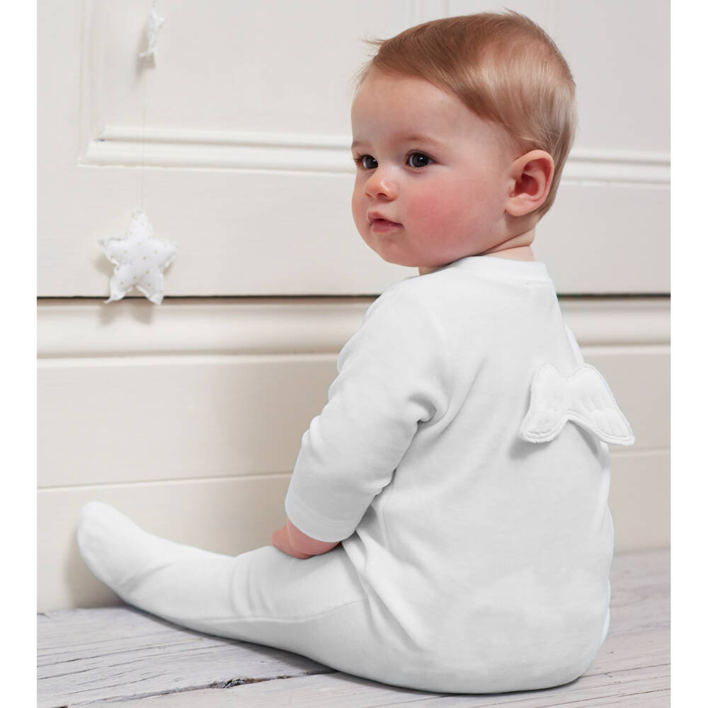 Marie-Chantal-Boys Heavenly Soft Winged Babygrow | Childrensalon Outlet