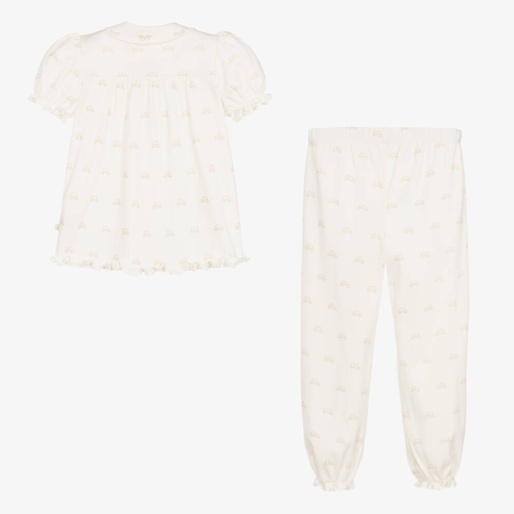Marie-Chantal-Кремовый хлопковый комплект для сна для девочек | Childrensalon Outlet