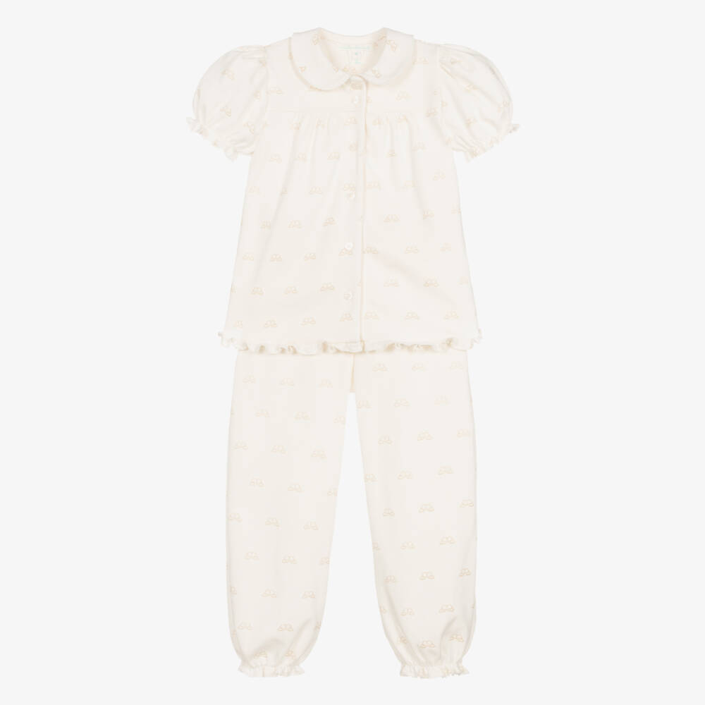 Marie-Chantal-Кремовый хлопковый комплект для сна для девочек | Childrensalon Outlet