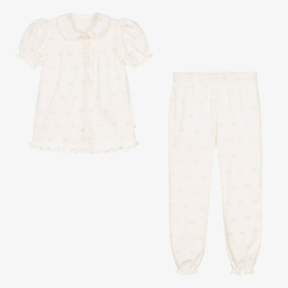 Marie-Chantal-Кремовый хлопковый комплект для сна для девочек | Childrensalon Outlet