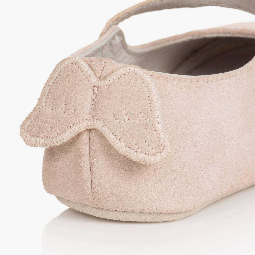 Marie-Chantal-Girls Pink Suede Mary Janes | Childrensalon Outlet
