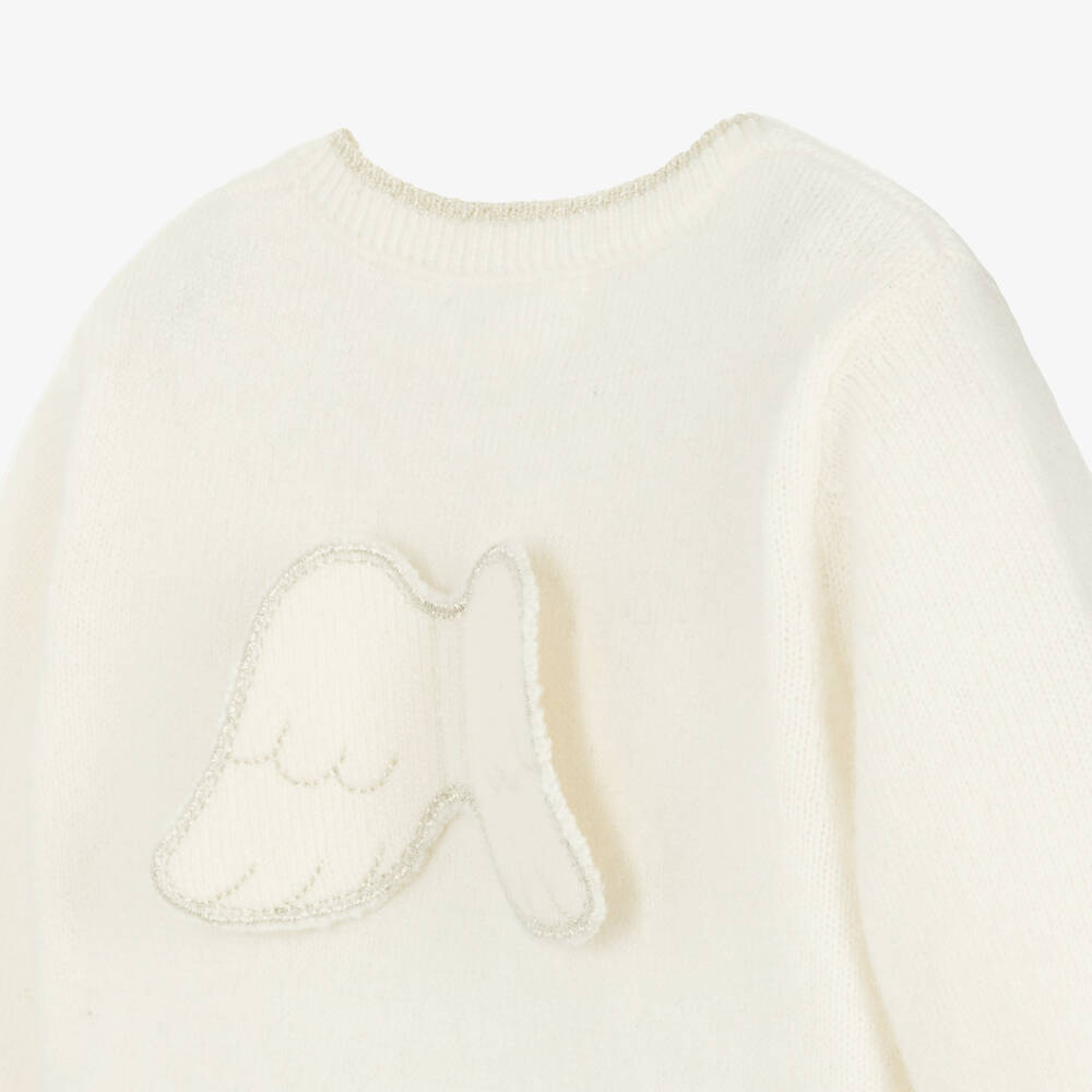 Marie-Chantal-Ivory Angel Wings Cashmere Cardigan | Childrensalon Outlet