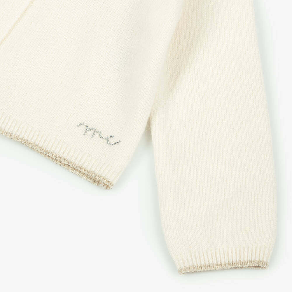 Marie-Chantal-Ivory Angel Wings Cashmere Cardigan | Childrensalon Outlet