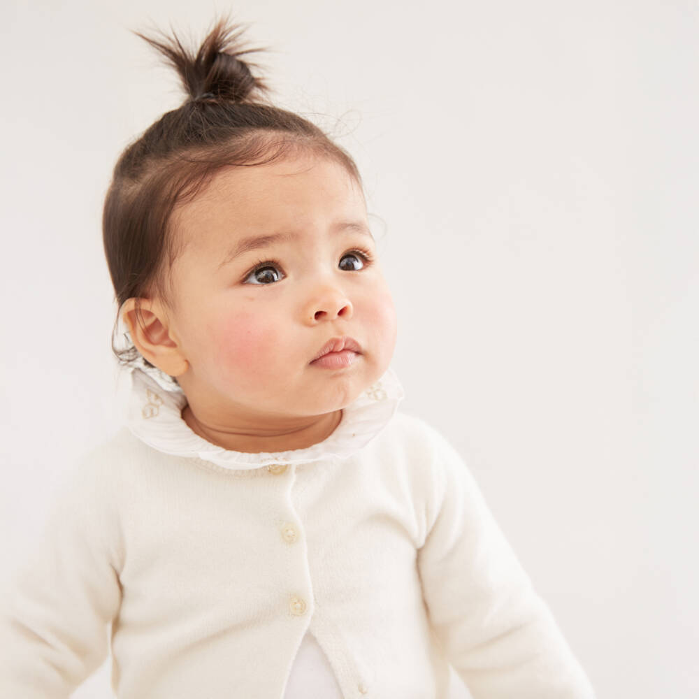 Marie-Chantal-Ivory Angel Wings Cashmere Cardigan | Childrensalon Outlet