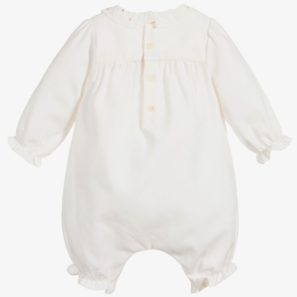 Marie-Chantal-Ivory Cotton Baby Shortie | Childrensalon Outlet