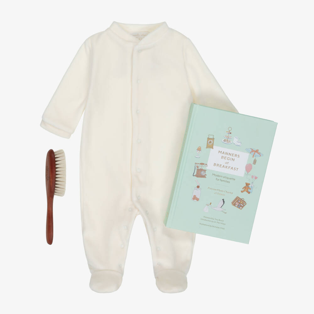 Marie-Chantal-Little Girls Ivory Babygrow Set | Childrensalon Outlet