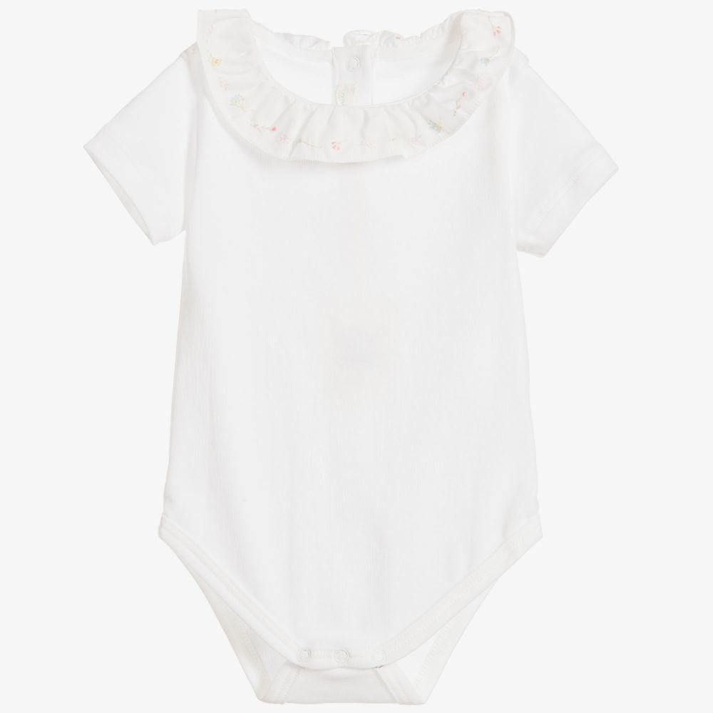 Marie-Chantal - Pima Cotton Baby Bodysuit | Childrensalon