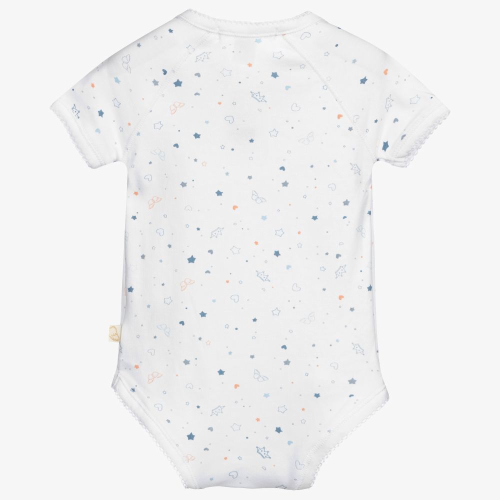 ماري شانتال-أوفرول بادي أطفال ولادي قطن بيما لون أبيض | Childrensalon Outlet