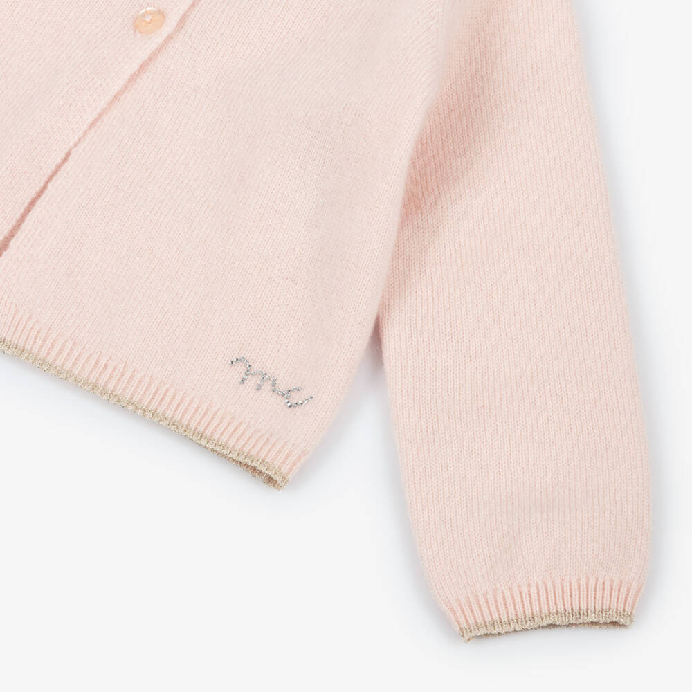 Marie-Chantal-Pink Angel Wing Cashmere Cardigan | Childrensalon Outlet