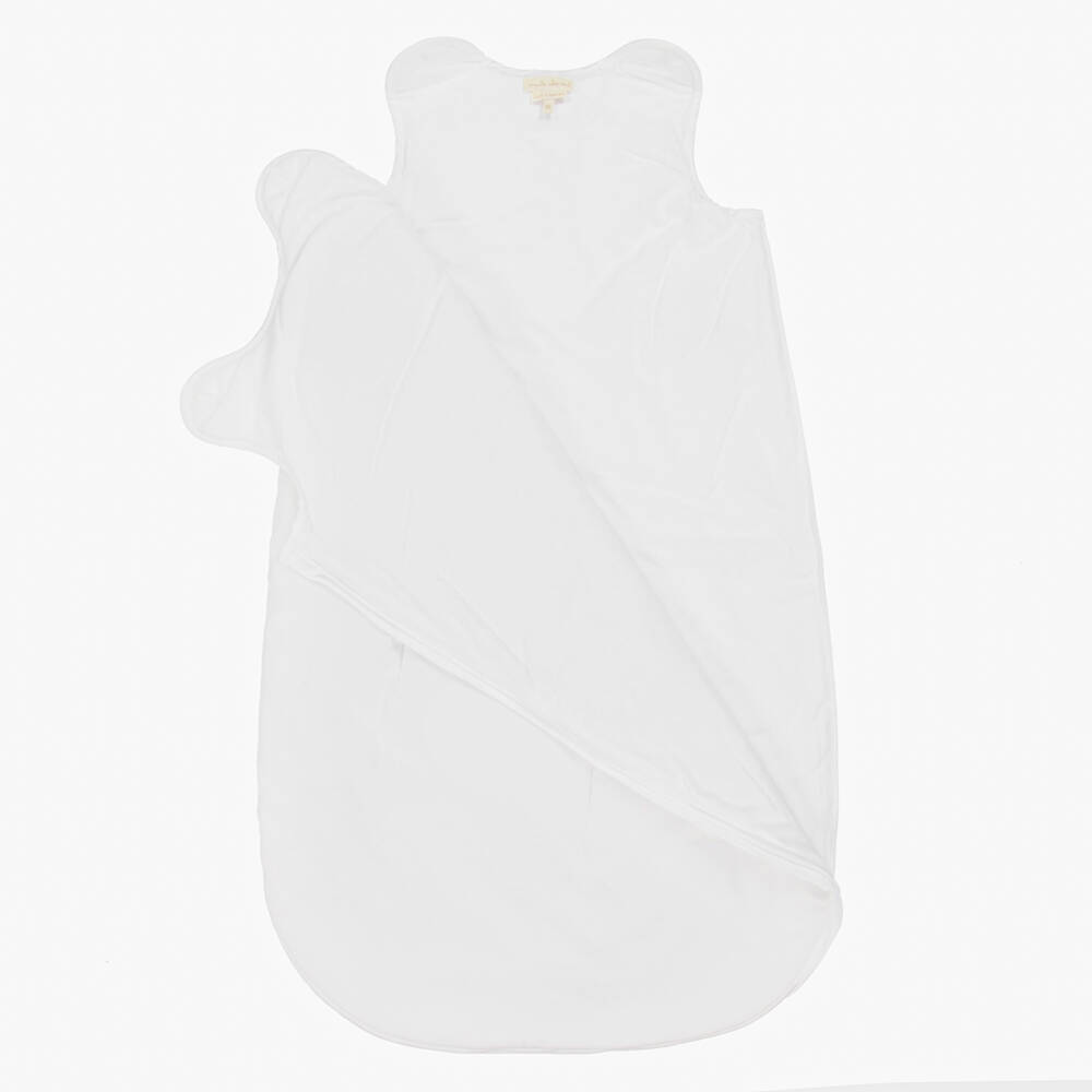Marie-Chantal-White Cotton Sleep Sack | Childrensalon Outlet