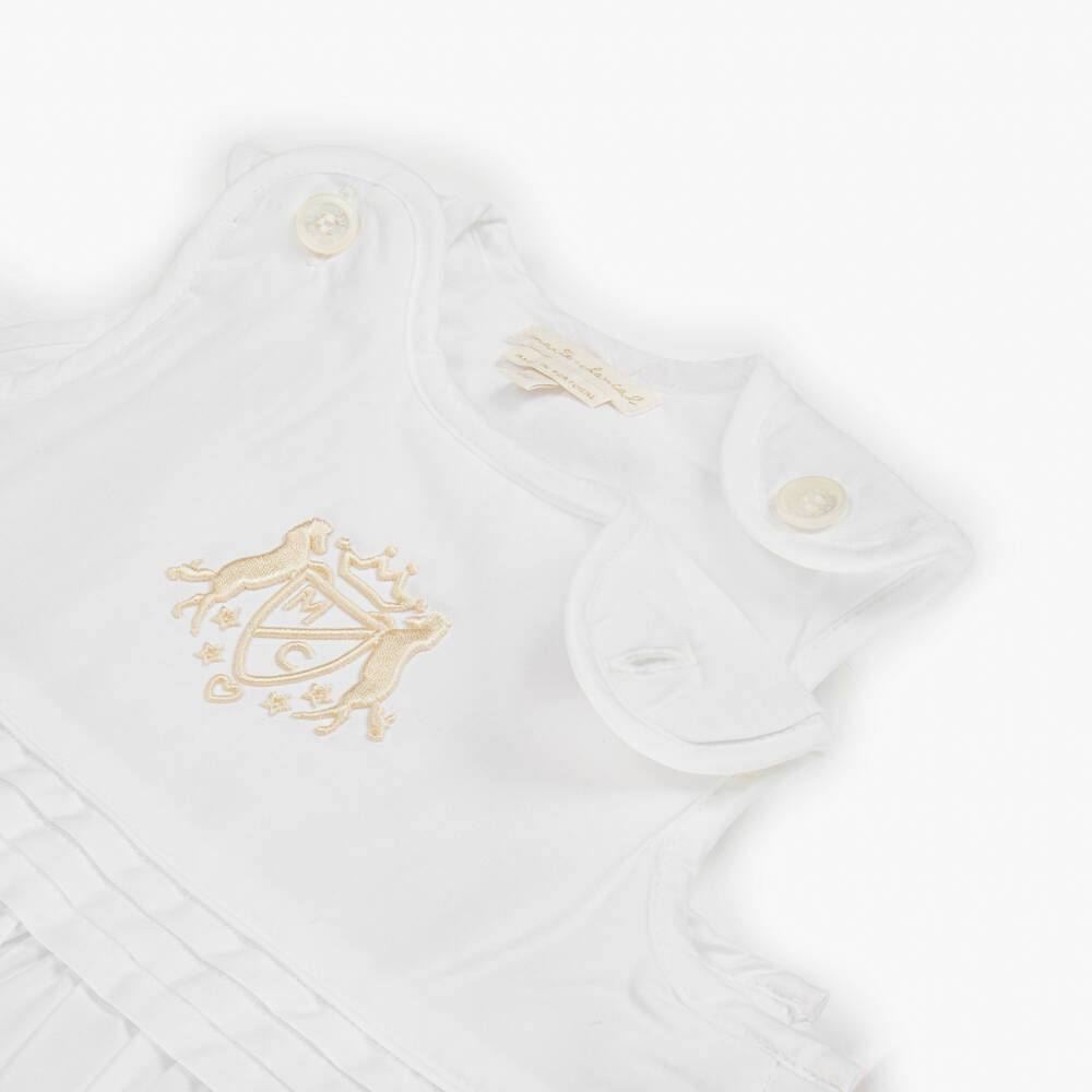 Marie-Chantal-White Cotton Sleep Sack | Childrensalon Outlet